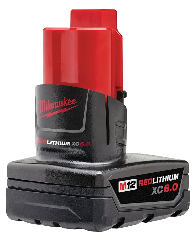 MILWAUKEE Milwaukee M12 48-11-2460 Rechargeable Battery Pack, 12 V Battery, 6 Ah