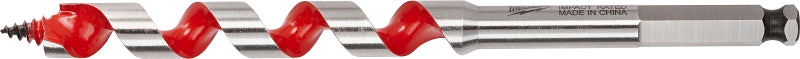 MILWAUKEE Milwaukee 48-13-0503 Ship Auger Bit, 1/2 in Dia, 6 in OAL, Wide Flute, 5/16 in Dia Shank, Hex Shank