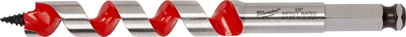 MILWAUKEE Milwaukee 48-13-0623 Ship Auger Bit, 5/8 in Dia, 6 in OAL, Wide Flute, 7/16 in Dia Shank, Hex Shank TOOLS MILWAUKEE
