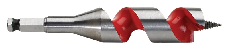 MILWAUKEE Milwaukee 48-13-1123 Ship Auger Bit, 1-1/8 in Dia, 6 in OAL, Wide Flute, 7/16 in Dia Shank, Hex Shank