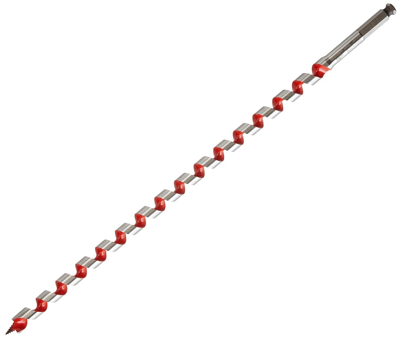 MILWAUKEE Milwaukee 48-13-5620 Ship Auger Bit, 5/8 in Dia, 18 in OAL, Wide Flute, 7/16 in Dia Shank, Hex Shank