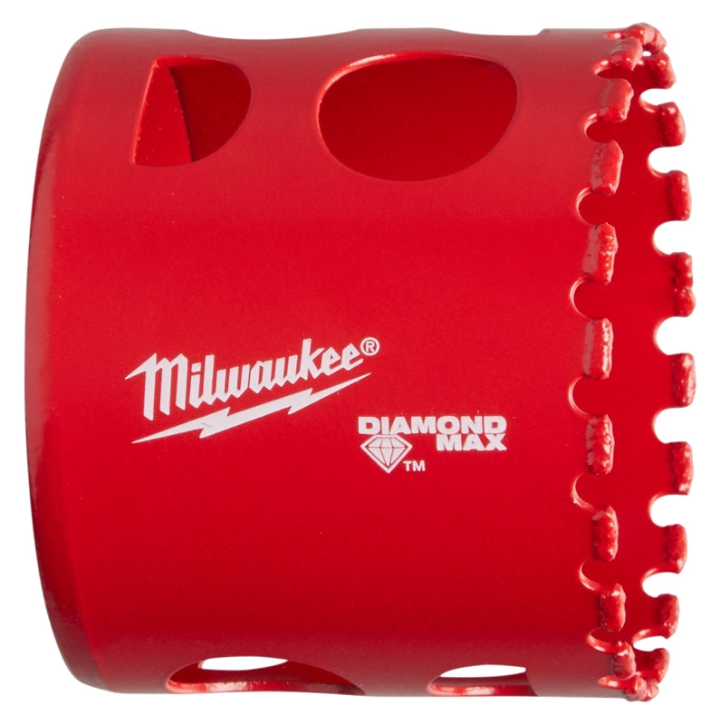 MILWAUKEE Milwaukee Diamond Max 49-56-5645 Hole Saw, 2 in Dia, 1-1/2 in D Cutting, 5/8-18 Arbor, 4 TPI, Diamond Cutting Edge TOOLS MILWAUKEE