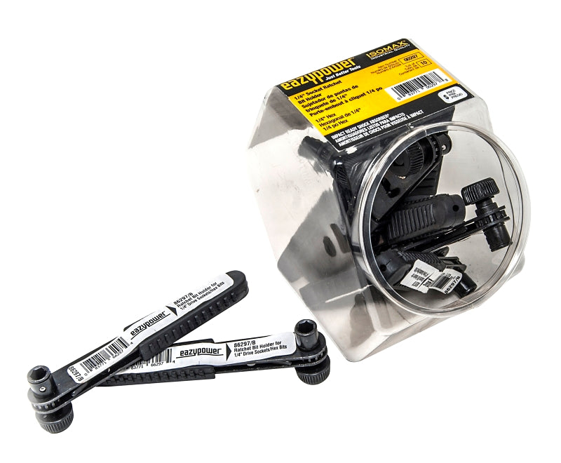 EAZYPOWER Eazypower 00297 Ratchet, 1/4 in Shank, Hex Shank, 4-1/2 in L
