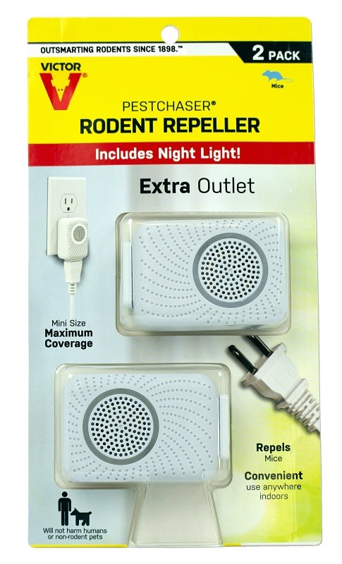 VICTOR Victor PestChaser M752PS Rodent Repellent, Plug-In, 1.69 in L, Repels: Mice, Rats LAWN & GARDEN VICTOR