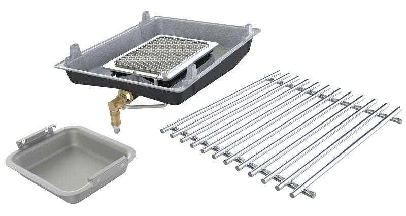 ONWARD MFG Broil King 18677 Infrared Side Burner Kit, 9.65 in W x 11.93 in H Dimensions, Stainless Steel