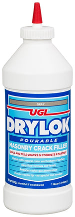 DRYLOK Drylok 30512 Pourable Crack Filler, Gray, Liquid, 1 qt PAINT DRYLOK