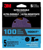 3M 3M 27260 Power Sanding Disc, 100 Grit, 5 in Dia TOOLS 3M