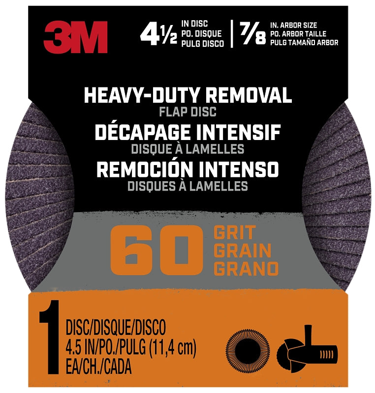 3M 3M Hookit 27421-60 Flap Grinding Disc, 4-1/2 in Dia, 60 Grit, 8-Hole TOOLS 3M