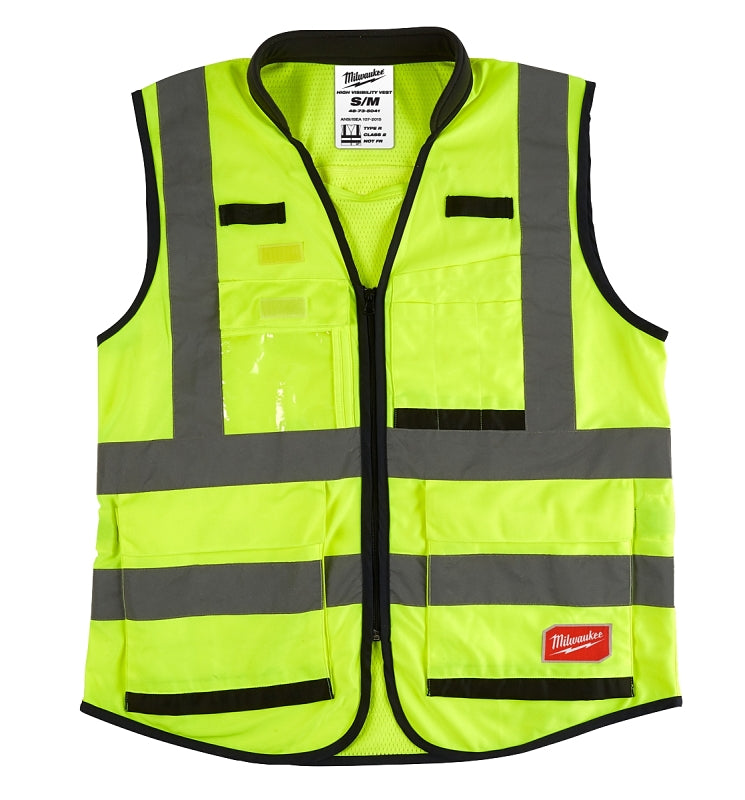 MILWAUKEE Milwaukee 48-73-5041 High-Visibility Safety Vest, S, M, Regular, Unisex, Polyester