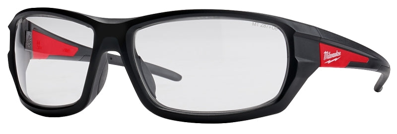 MILWAUKEE Milwaukee 48-73-2020 Performance Safety Glasses, Black/Red Frame CLOTHING, FOOTWEAR & SAFETY GEAR MILWAUKEE   