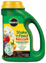 MIRACLE-GRO Miracle-Gro Shake 'n Feed 3001901 All-Purpose Plant Food, 4.5 lb, Solid, 12-4-8 N-P-K Ratio