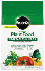MIRACLE-GRO Miracle-Gro 3003710 Vegetable and Herb Plant Food, 2 lb Bag, Solid, 18-18-21 N-P-K Ratio