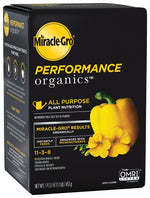 MIRACLE-GRO Miracle-Gro Performance Organics 3003301 All-Purpose Plant Nutrition, 1 lb Box, Solid, 11-3-8 N-P-K Ratio