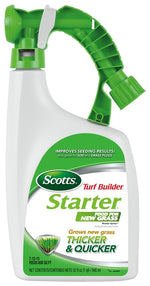 SCOTTS Scotts 23100 New Grass Starter Food, 32 oz Bottle, Liquid, 7-12-15 N-P-K Ratio