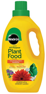 MIRACLE-GRO Miracle-Gro 3001502 All-Purpose Plant Food, 32 oz, Bottle, Liquid, 12-4-8 N-P-K Ratio LAWN & GARDEN MIRACLE-GRO