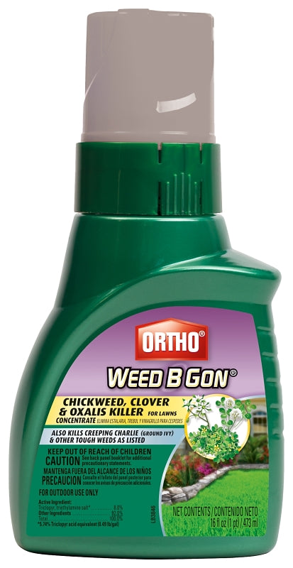 ORTHO Ortho WEED B GON 0396410 Clover and Oxalis Killer, Liquid, Spray Application, 16 oz Bottle