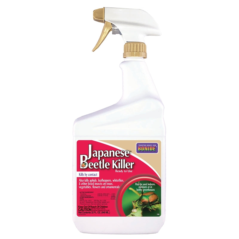 BONIDE Bonide 196 Japanese Beetle Killer, Liquid, Spray Application, 1 qt Spray Bottle