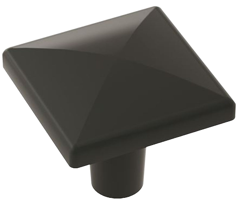 AMEROCK Amerock Extensity Series BP29370FB Cabinet Knob, 1-1/16 in Projection, Zinc, Matte Black