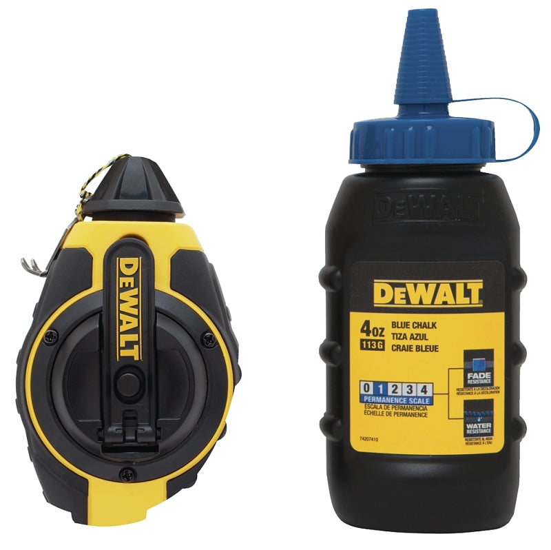 DEWALT DEWALT DWHT47373L Chalk Reel, 100 ft L Line, Red Line, 3:1 Gear Ratio