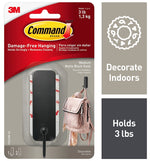 COMMAND Command 17034MB-ES Medium Decorative Hook, 1 in W, Metal/Plastic, Matte, 3 lb HARDWARE & FARM SUPPLIES COMMAND