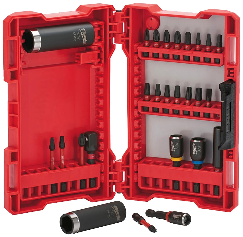 MILWAUKEE Milwaukee SHOCKWAVE Impact Duty 48-32-4408 Drive and Fasten Set, 26-Piece, Steel