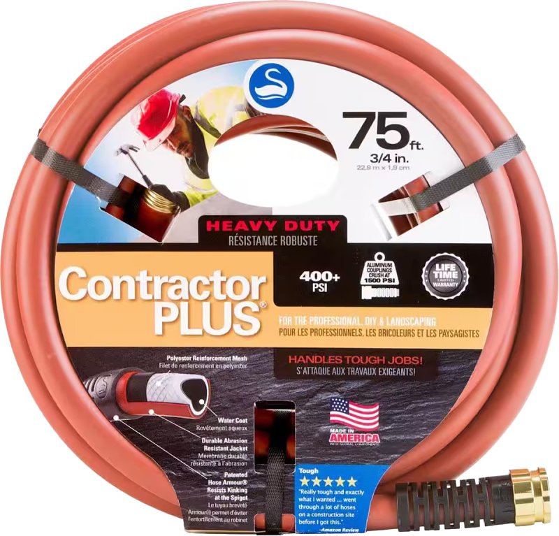 SWAN Swan SNCG34075 Garden Hose, 75 ft L, Rubber/Vinyl, Red