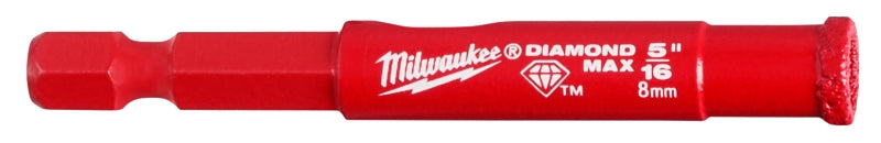 MILWAUKEE Milwaukee Diamond Plus 49-56-0507 Hole Saw, 5/16 in Dia, 1 in D Cutting, 5/8-18 Arbor, Diamond Grit Cutting Edge TOOLS MILWAUKEE