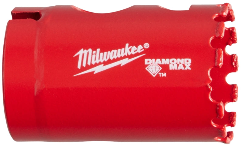 MILWAUKEE Milwaukee Diamond Plus 49-56-5625 Hole Saw, 1-3/8 in Dia, 1-1/2 in D Cutting, 5/8-18 Arbor, 4 TPI