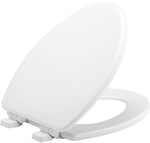 MAYFAIR Mayfair 143SLOW 000 Traditional Toilet Seat, Elongated, Wood, White, Adjustable, Whisper Close Hinge PLUMBING, HEATING & VENTILATION MAYFAIR