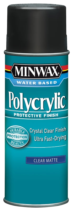 MINWAX Minwax Polycrylic 366660000 Protective Finish, Matte, Liquid, 11.5 oz, Aerosol Can PAINT MINWAX   