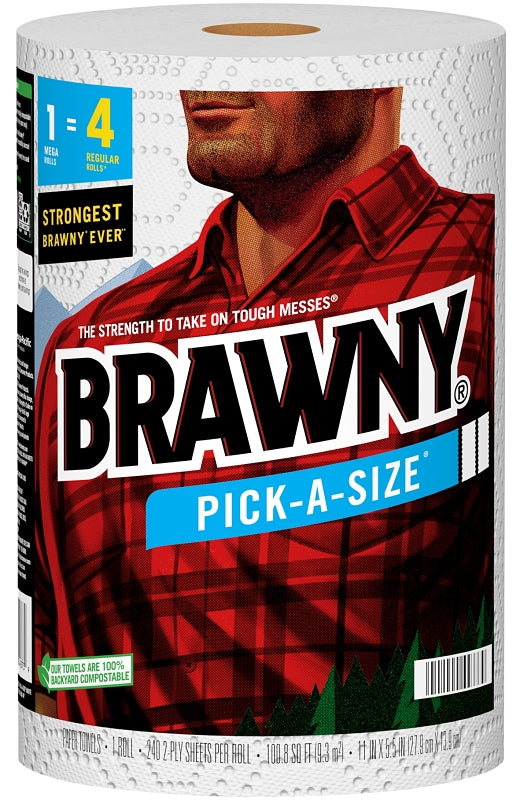 BRAWNY Brawny Pick-A-Size 44373 Paper Towel, 5-1/2 in L, 11 in W, 2-Ply, 1/PK CLEANING & JANITORIAL SUPPLIES BRAWNY   