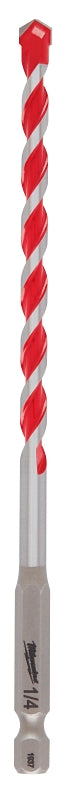MILWAUKEE Milwaukee SHOCKWAVE 48-20-9011 Drill Bit, 1/4 in Dia, 6 in OAL, Wide Flute, 1/4 in Dia Shank, Hex Shank