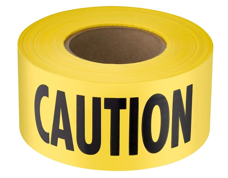 EMPIRE Empire 71-1001 Barricade Tape, 1000 ft L, 3 in W, Plastic Backing, Yellow TOOLS EMPIRE   