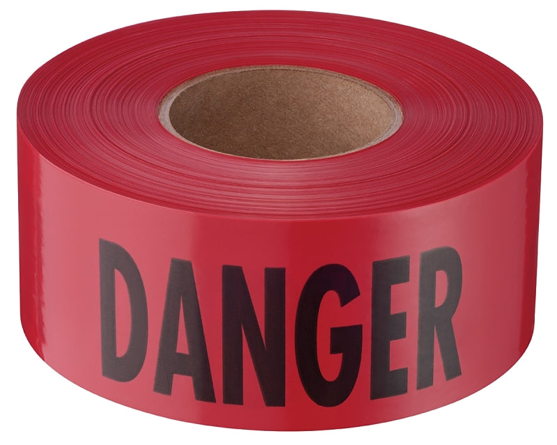 EMPIRE Empire 711004 Barricade Tape, 1000 ft L, 3 in W, Black/Red, Plastic TOOLS EMPIRE