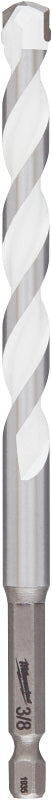 MILWAUKEE Milwaukee SHOCKWAVE 48-20-8890 Drill Bit, 3/8 in Dia, 6 in OAL, Multi-Material, Twist Flute, 1/4 in Dia Shank, Hex Shank