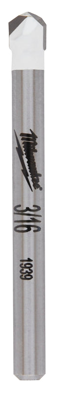 MILWAUKEE Milwaukee 48-20-8991 Drill Bit, 3/16 in Dia, 2 in OAL, 1/8 in Dia Shank, Round Shank