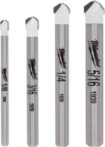 MILWAUKEE Milwaukee 48-20-8998 Series Drill Bit Set, Specifications: Round Shank, 4-Piece, Carbide