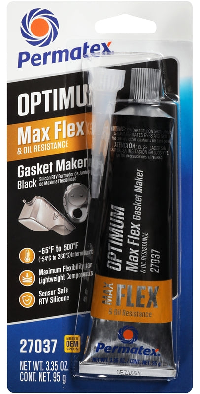 PERMATEX Permatex 27037 Gasket Maker, Black, 3.35 oz Tube, Paste, Mild AUTOMOTIVE PERMATEX