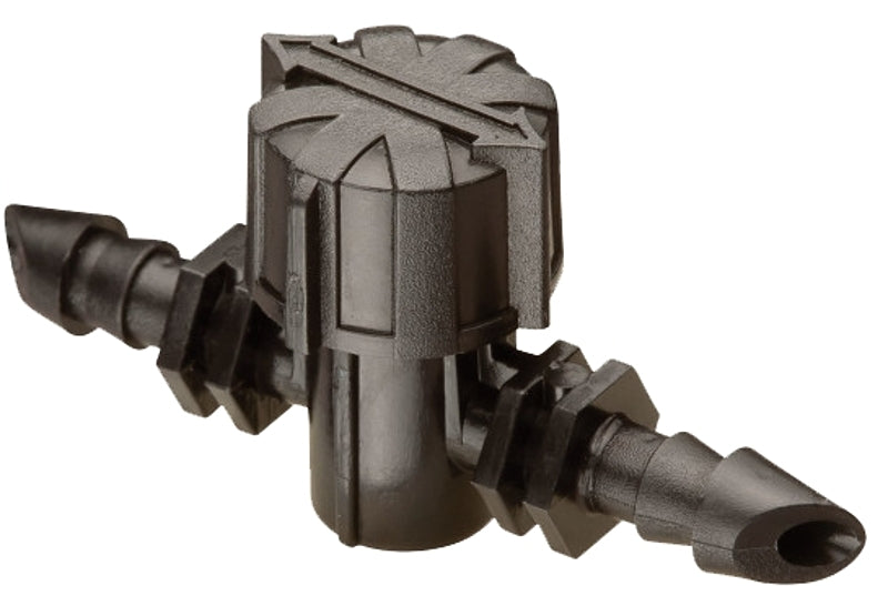 RAINBIRD Rain Bird BVAL25-2S Tubing Shut-Off Valve, 1/4 in, Barb, Plastic, Black LAWN & GARDEN RAINBIRD