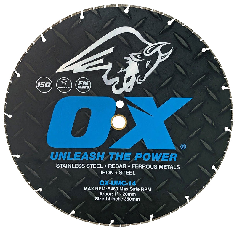 AFFINITY TOOL WORKS,LLC OX ULTIMATE UMC OX-UMC-4.5 Blade, 4-1/2 in Dia, Segmented Rim TOOLS AFFINITY TOOL WORKS,LLC