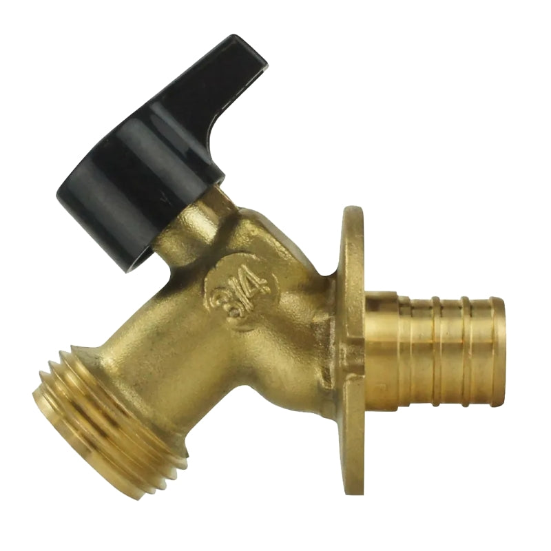 APOLLO Apollo APXSCV3434 Sillcock, 3/4 in Connection, Barb x MGHT, 200 psi Pressure, Quarter-Turn Actuator, Brass Body