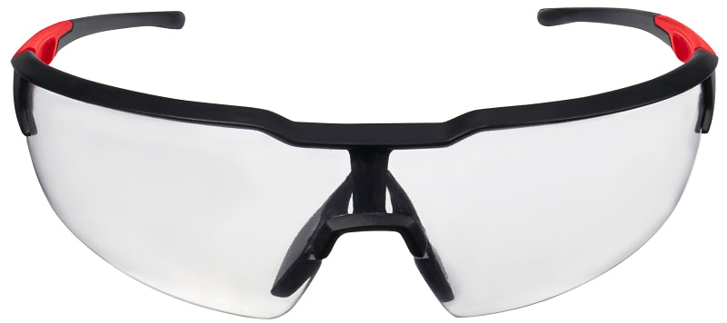 MILWAUKEE Milwaukee 48-73-2010 Safety Glasses, Black/Red Frame, Unisex, Anti-Scratch Lens, Polycarbonate Lens CLOTHING, FOOTWEAR & SAFETY GEAR MILWAUKEE