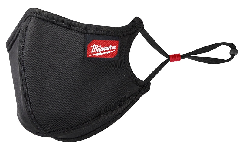 MILWAUKEE Milwaukee 48-73-4235 3-Layer Performance Face Mask, S/M Mask, Black, Nylon/Polyester/Spandex Facepiece, Water Resist