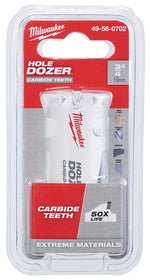 MILWAUKEE Milwaukee Hole Dozer 49-56-0702 Hole Saw, 3/4 in Dia, 1.62 in D Cutting, 1/2 in Arbor, 3 TPI, Carbide Cutting Edge TOOLS MILWAUKEE