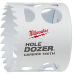 MILWAUKEE Milwaukee Hole Dozer 49-56-0724 Hole Saw, 2-1/4 in Dia, 1-3/4 in D Cutting, 4 TPI, Carbide Cutting Edge TOOLS MILWAUKEE
