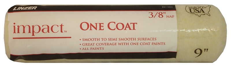 LINZER Linzer WCRC 103 Roller Cover, 3/8 in Thick Nap, Polyester Cover, 9 in L PAINT LINZER