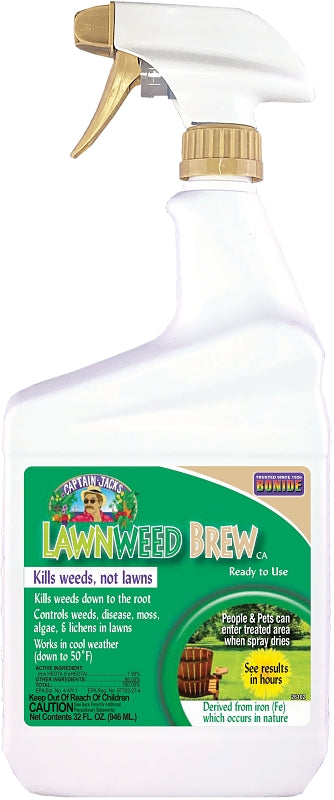BONIDE Bonide Captain Jack's 26102 Ready-to-Use Lawnweed Brew, Liquid, Spray Application, 32 oz