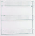 CLOSETMAID ClosetMaid 8022 Series Wall Rack, 5 in L x 18-3/4 in W x 18-1/2 in H Dimensions, Steel, White