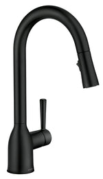 MOEN Moen Adler Series 87233BL Pull-Down Kitchen Faucet, 1.5 gpm, 1-Handle, 1-Faucet Hole, Metal, Matte Black PLUMBING, HEATING & VENTILATION MOEN