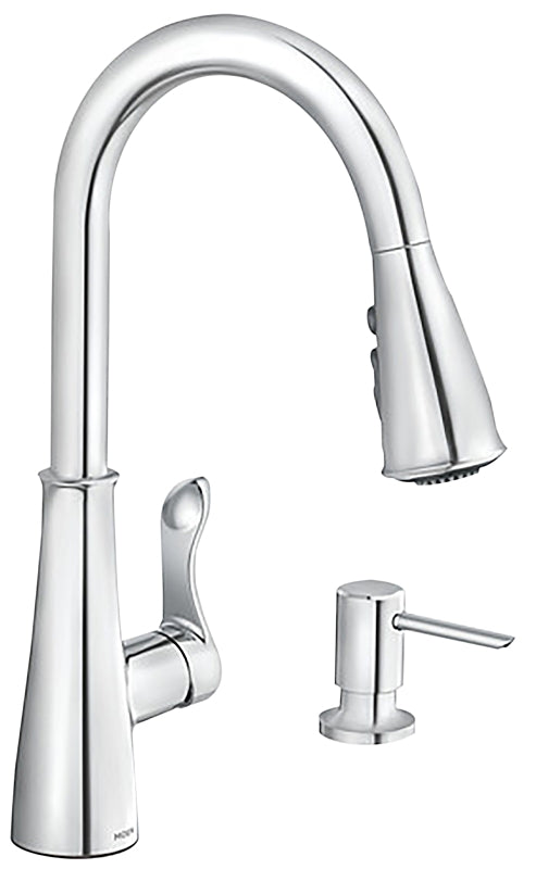 MOEN Moen Hadley Series 87245 Pull-Down Kitchen Faucet, 1.5 gpm, 1-Faucet Handle, 4-Faucet Hole, Metal, Chrome Plated PLUMBING, HEATING & VENTILATION MOEN   